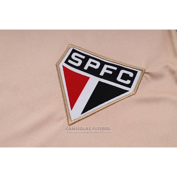 Fato de Treino Sao Paulo Manga Curta 2023-2024 Amarelo - Calcas Curta